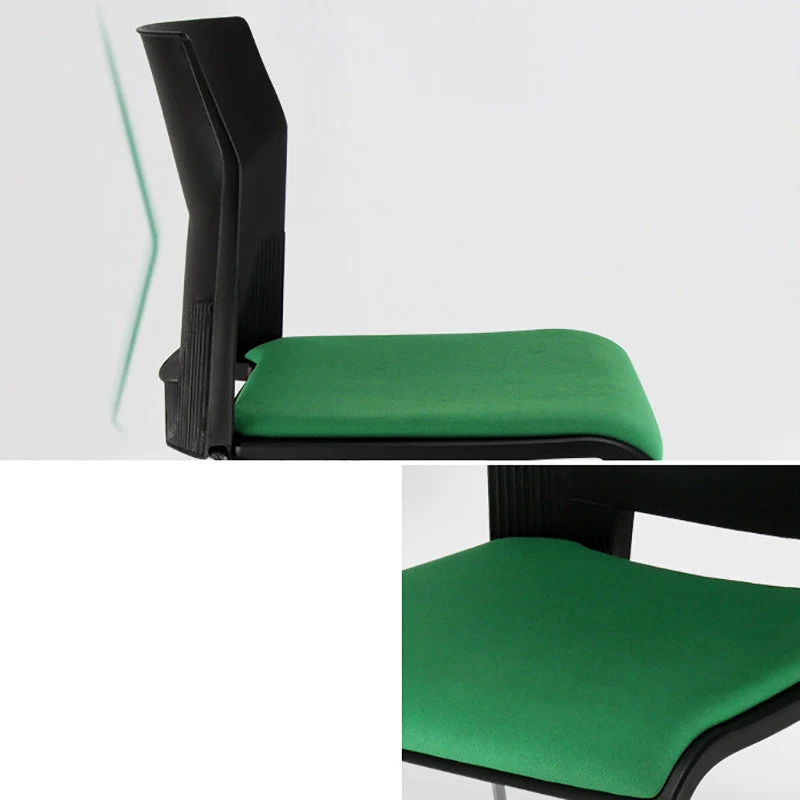Chaise de conférence à dossier bas sans accoudoirs, chaise contemporaine à cadre en acier Clearhalo