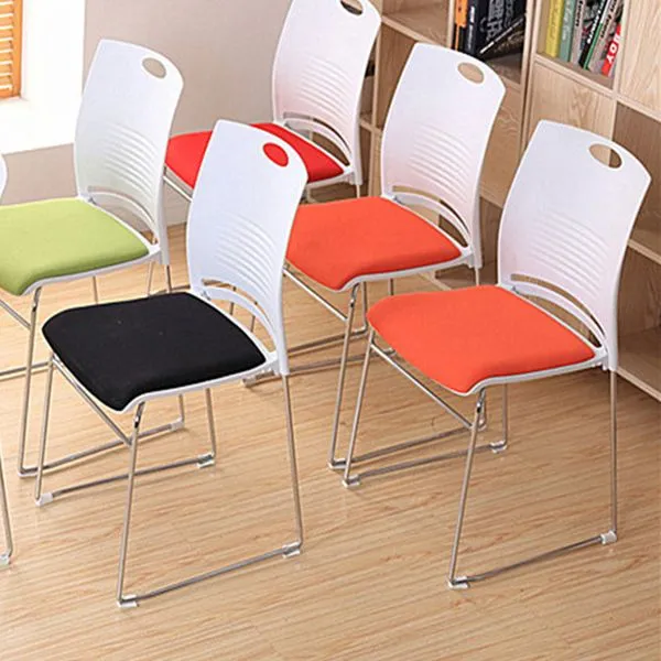 Chaise de conférence à dossier bas sans accoudoirs, coussin en microfibre, chaise contemporaine Clearhalo