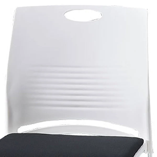 Chaise de conférence à dossier moyen, chaise de bureau contemporaine en plastique sans roulettes Clearhalo