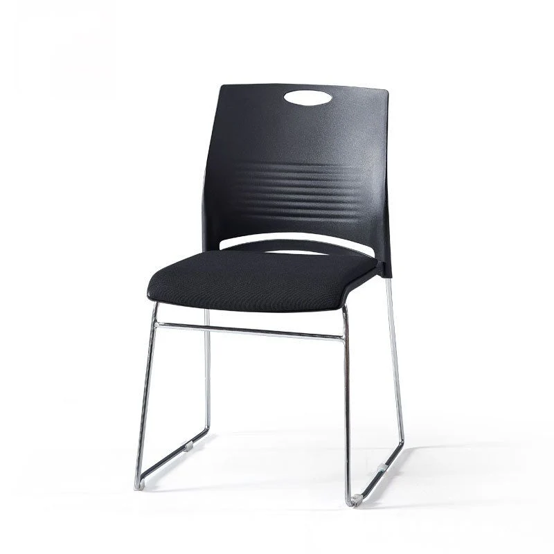 Chaise de conférence à dossier moyen, chaise de bureau contemporaine en plastique sans roulettes Clearhalo