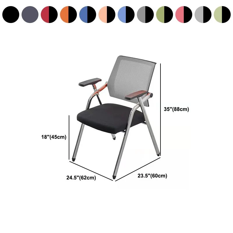 Chaise de conférence à dossier moyen, chaise de bureau contemporaine rembourrée Clearhalo