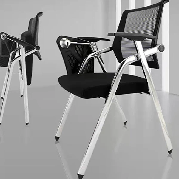 Chaise de conférence à dossier moyen, chaise de bureau contemporaine rembourrée Clearhalo
