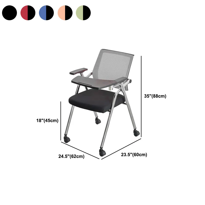 Chaise de conférence à dossier moyen, chaise de bureau contemporaine rembourrée Clearhalo