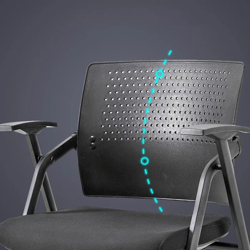 Chaise de conférence ergonomique à dossier moyen, chaise d'invité contemporaine sans roulettes Clearhalo