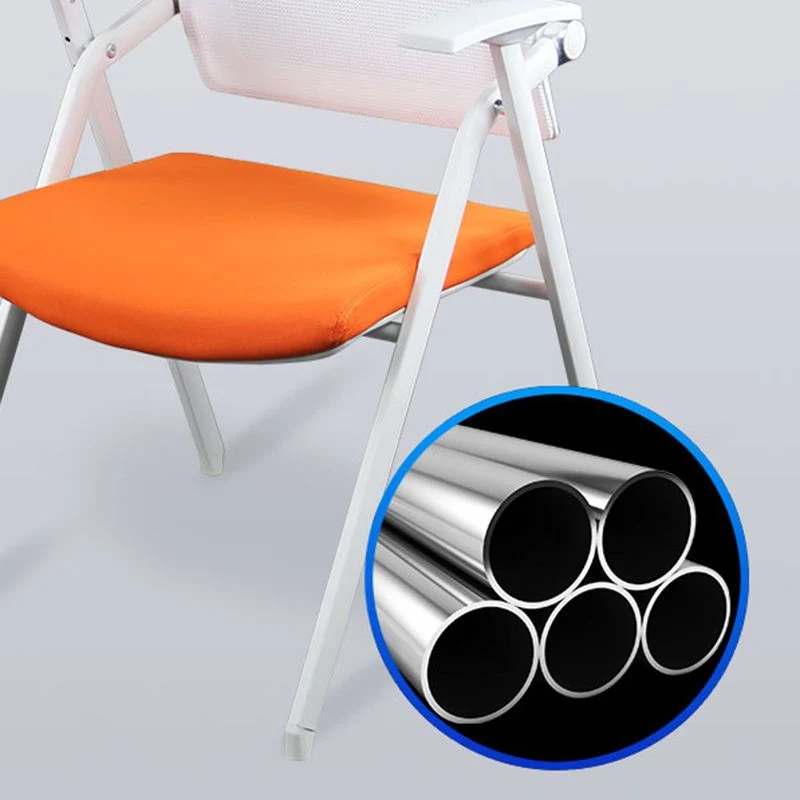 Chaise de conférence ergonomique en maille, à dossier moyen, à bras fixes, pour le bureau et la maison Clearhalo