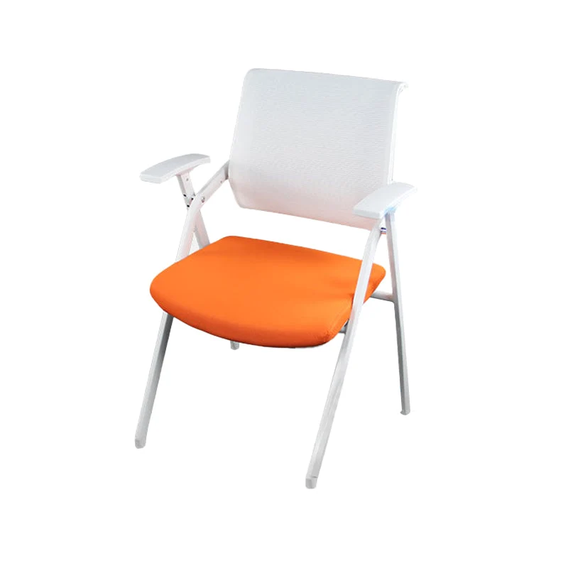 Chaise de conférence ergonomique en maille, à dossier moyen, à bras fixes, pour le bureau et la maison Clearhalo