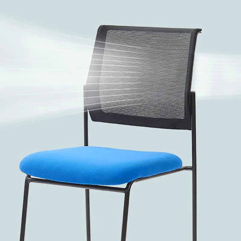 Chaise de conférence en microfibre à dossier moyen moderne et contemporaine Clearhalo