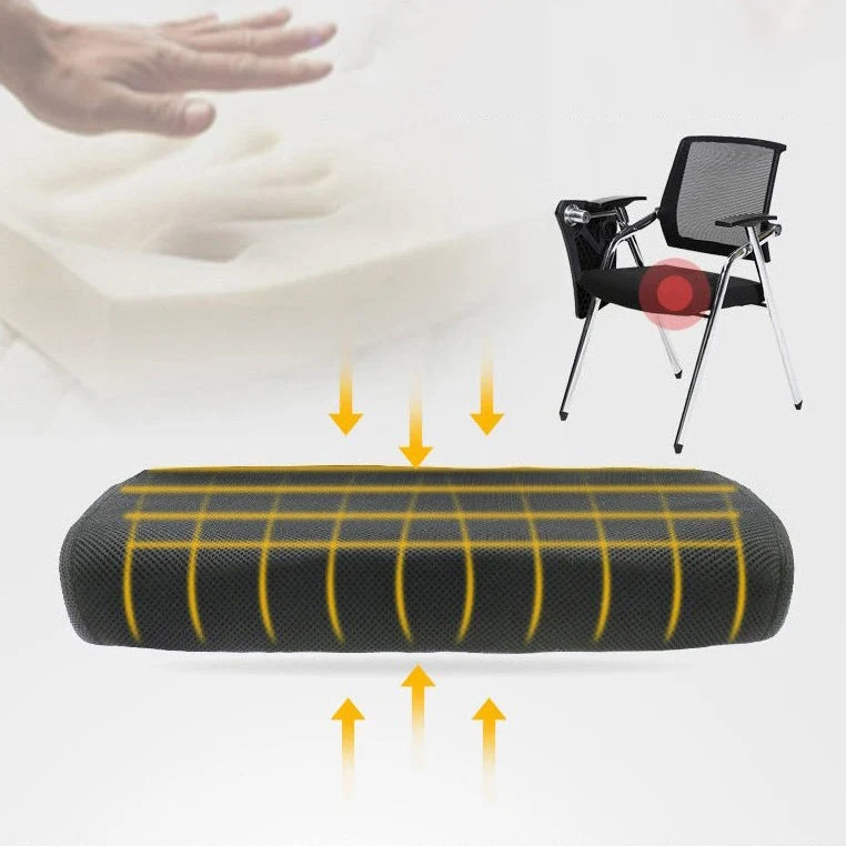 Chaise de conférence à mi-dossier en maille, chaise de bureau moderne à bras fixes pour bureau à domicile Clearhalo
