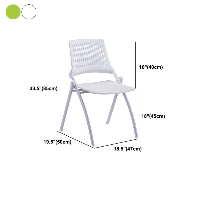 Chaise de conférence moderne avec chaise de bureau à cadre métallique à dossier moyen Clearhalo