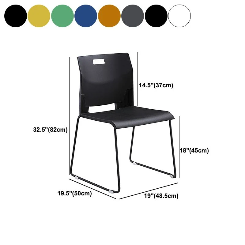 Chaise de conférence moderne avec structure en métal, chaise de bureau à dossier moyen Clearhalo