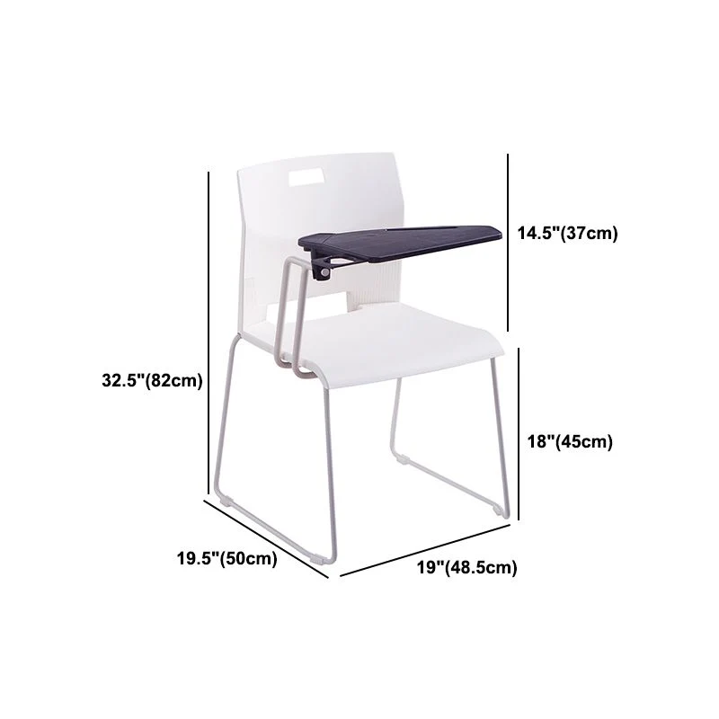 Chaise de conférence moderne avec structure en métal, chaise de bureau à dossier moyen Clearhalo