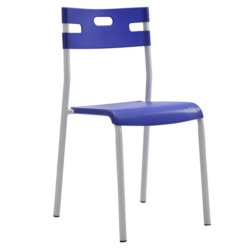 Chaise de conférence moderne en métal blanc, chaise de conférence en plastique à dossier moyen Clearhalo