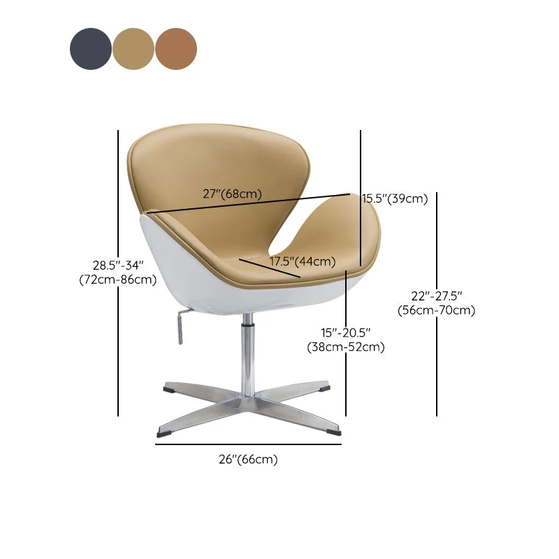 Chaise de conférence moderne sans bras, chaise mi-réglable pour le bureau Clearhalo