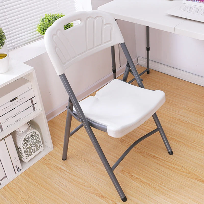 Chaise de conférence pliable sans accoudoirs, chaise de bureau en plastique moderne Clearhalo