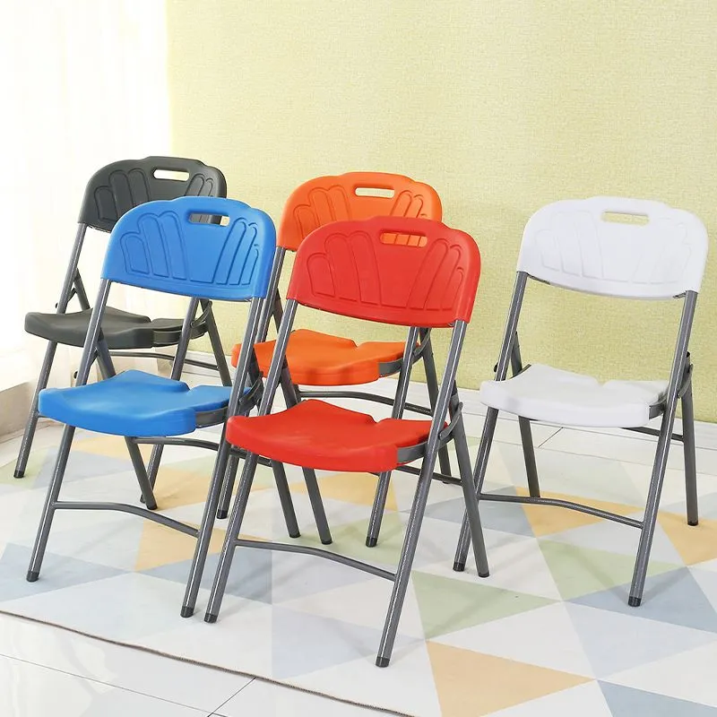 Chaise de conférence pliable sans accoudoirs, chaise de bureau en plastique moderne Clearhalo
