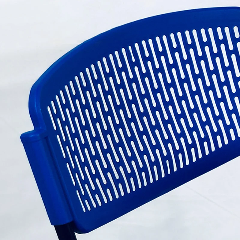 Chaise de conférence pliante sans bras, cadre en fer, dossier et siège en plastique Clearhalo