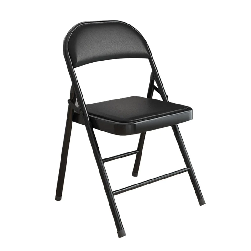 Chaise de conférence rembourrée sans accoudoirs, chaise de conférence en cuir à dossier bas Clearhalo