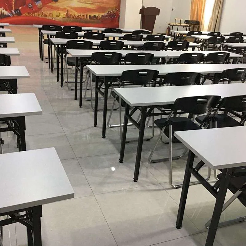 Chaise de conférence rembourrée sans bras en plastique, chaise de conférence à dossier bas Clearhalo