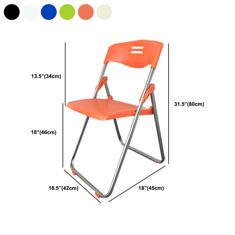Chaise de conférence rembourrée sans bras en plastique, chaise de conférence à dossier bas Clearhalo