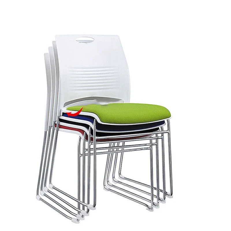 Chaise de conférence sans accoudoirs avec cadre chromé, chaise de bureau moderne avec base en métal Clearhalo