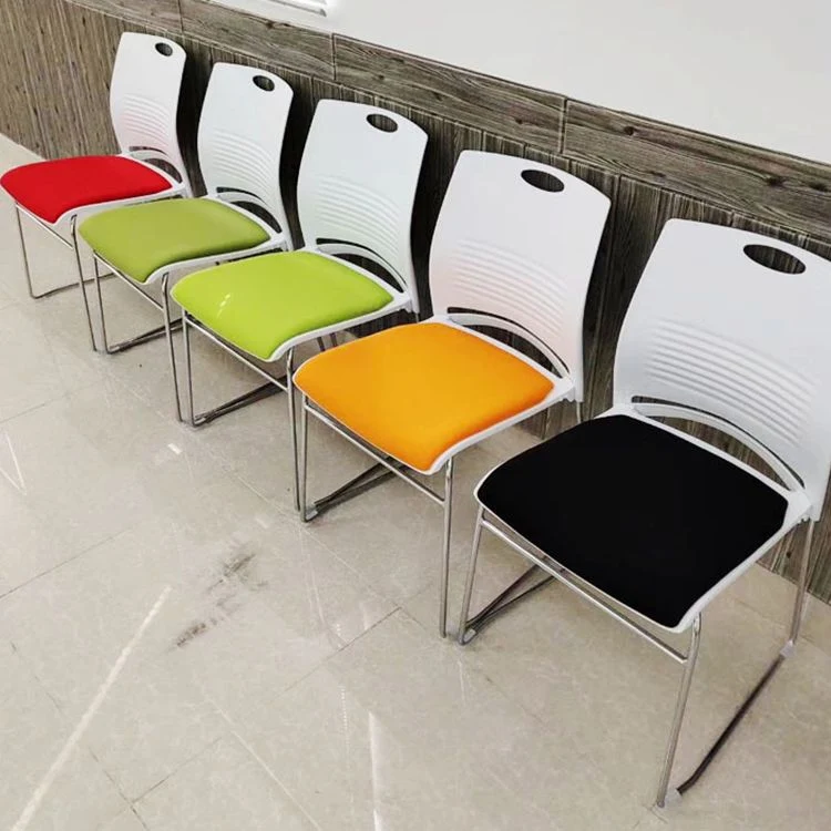 Chaise de conférence sans accoudoirs avec structure en métal, chaise de bureau moderne Clearhalo