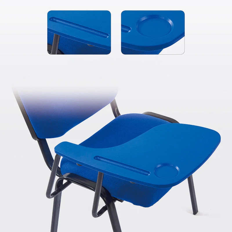 Chaise de conférence sans accoudoirs, chaise de bureau moderne à dossier moyen avec pieds en métal Clearhalo