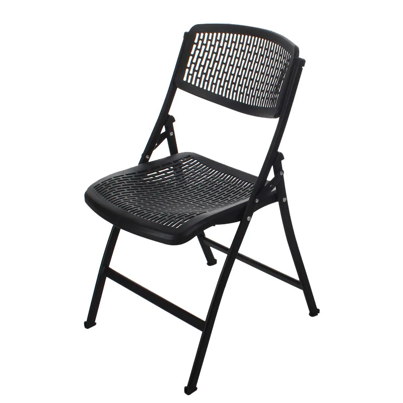 Chaise de conférence sans accoudoirs à dossier moyen, dossier et siège en plastique respirant, chaise de bureau Clearhalo