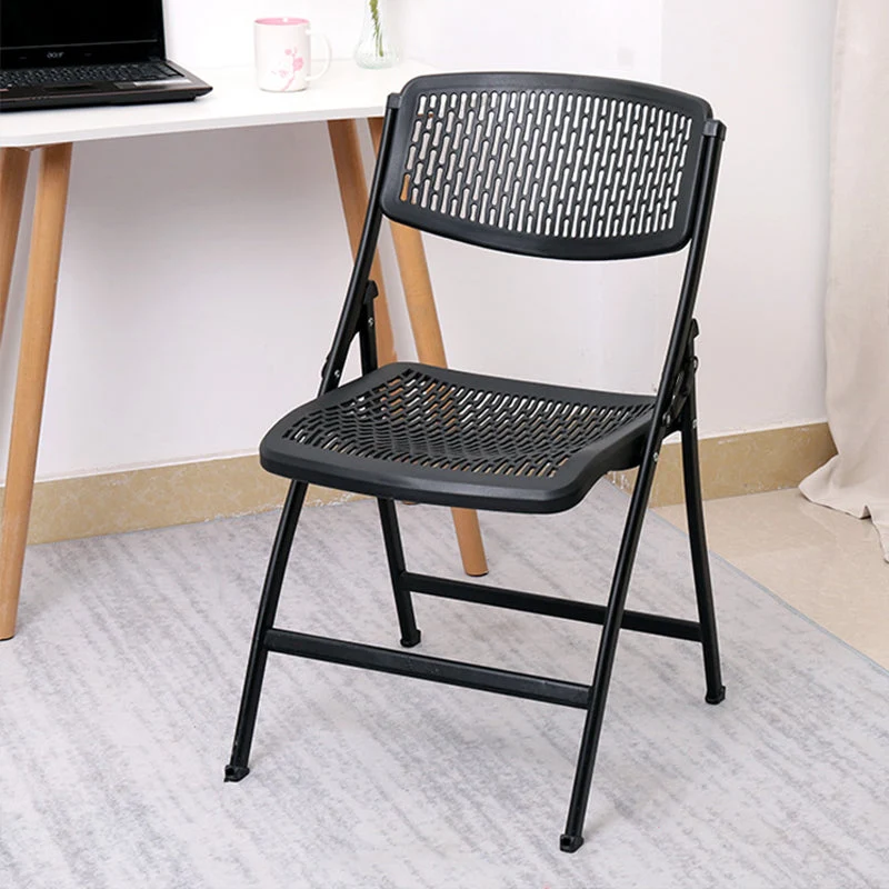 Chaise de conférence sans bras moderne en plastique sans chaise de bureau à roues Clearhalo