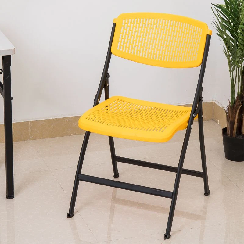 Chaise de conférence sans bras moderne en plastique sans chaise de bureau à roues Clearhalo