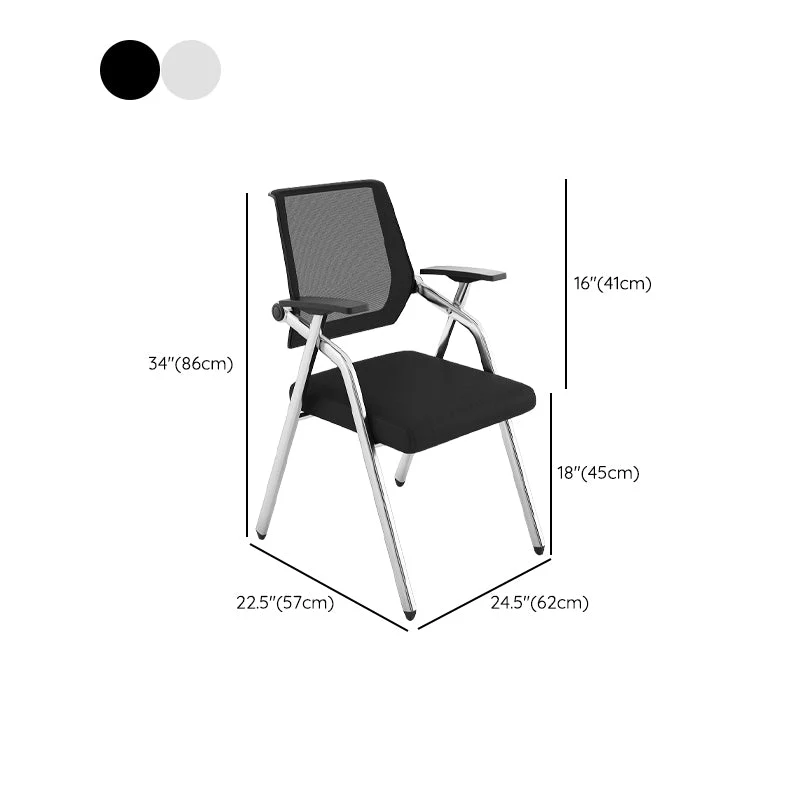 Chaise de conférence de style contemporain, chaise de bureau à structure métallique avec bras Clearhalo
