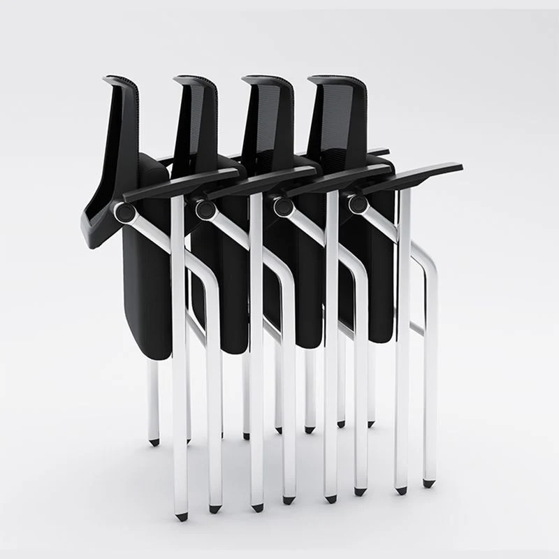 Chaise de conférence de style contemporain, chaise de bureau à structure métallique avec bras Clearhalo