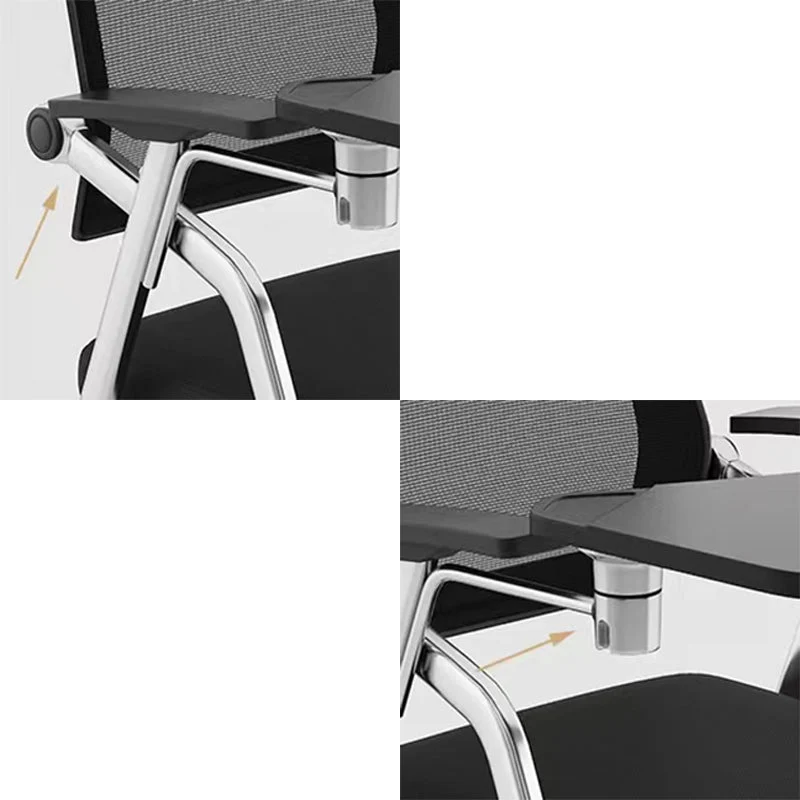 Chaise de conférence de style contemporain, chaise de bureau à structure métallique avec bras Clearhalo