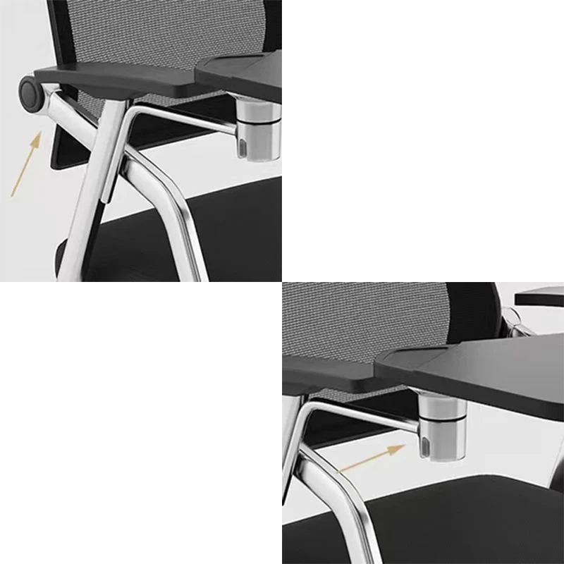 Chaise de conférence de style contemporain, chaise de bureau à structure métallique avec bras Clearhalo