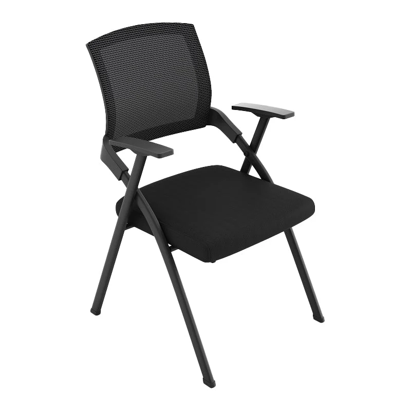Chaise de conférence de style contemporain, chaise de bureau à structure métallique avec bras Clearhalo