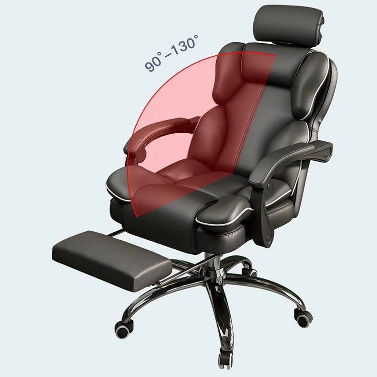 Chaise contemporaine à dossier haut, chaise réglable en hauteur avec roulettes Clearhalo