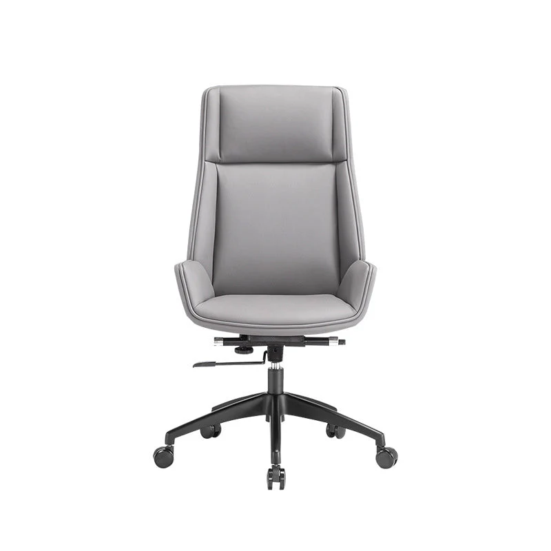 Chaise contemporaine, hauteur de siège réglable, oreiller inclus, chaise de bureau grise Clearhalo