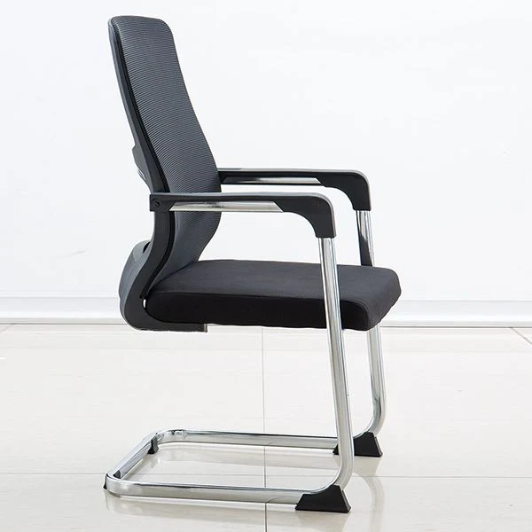 Chaise contemporaine de 23 po de large, chaise de bureau rembourrée AirGrid respirante noire Clearhalo