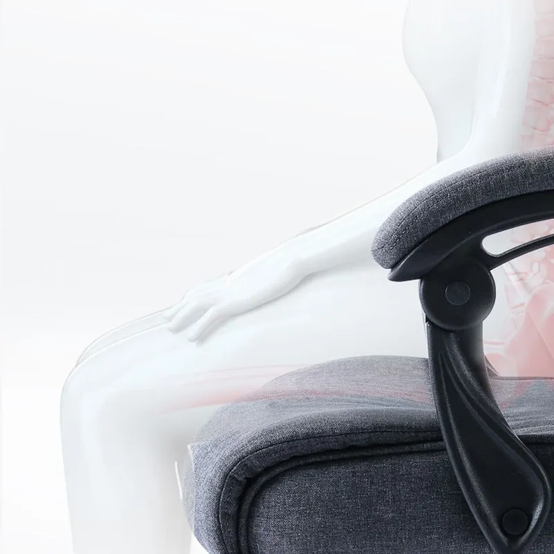 Chaise coulissante moderne avec accoudoirs rembourrés, chaise ergonomique sans détresse avec roulettes Clearhalo