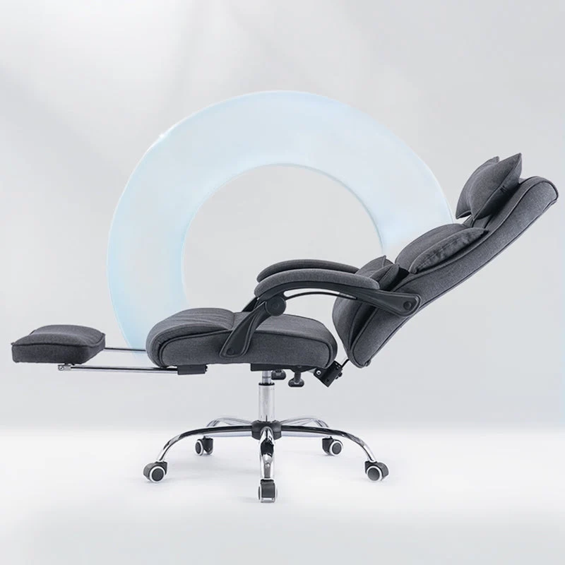 Chaise coulissante moderne avec accoudoirs rembourrés, chaise ergonomique sans détresse avec roulettes Clearhalo