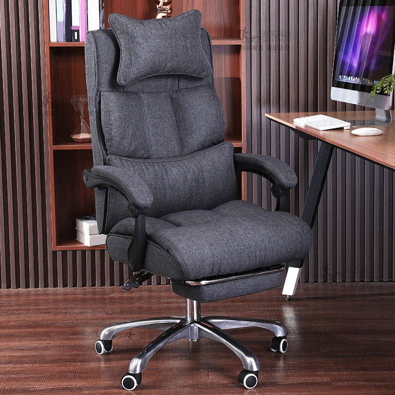 Chaise coulissante moderne avec accoudoirs rembourrés, chaise ergonomique sans détresse avec roulettes Clearhalo
