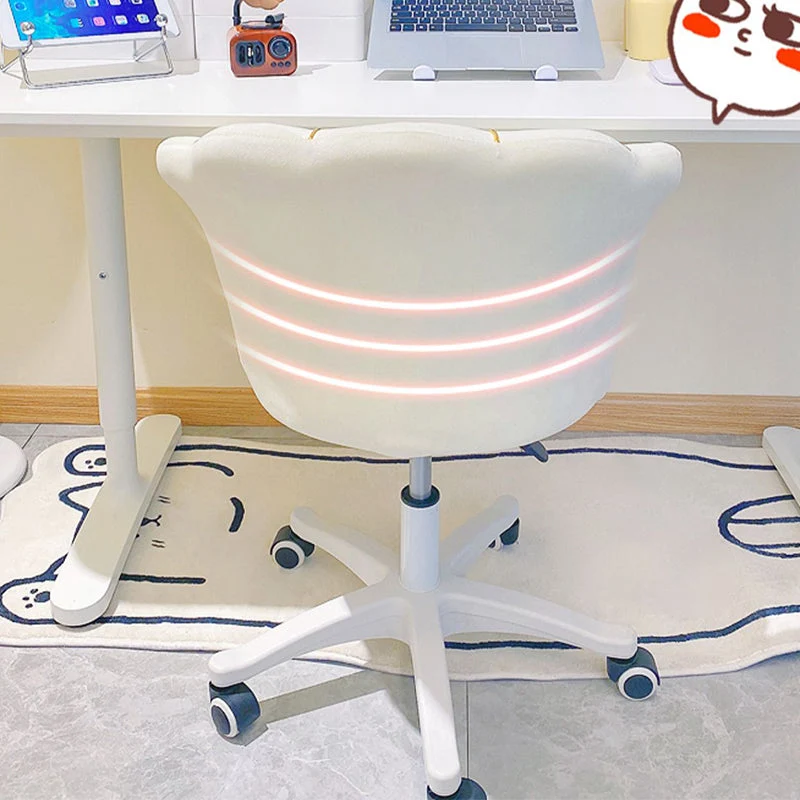 Chaise coulissante moderne sans accoudoirs, chaise de bureau à hauteur de siège réglable Clearhalo