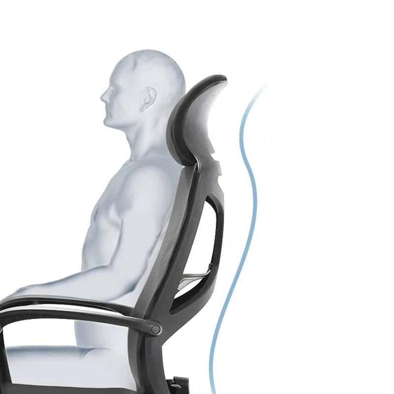 Chaise coulissante moderne, siège réglable en hauteur, chaise de bureau avec roulettes Clearhalo