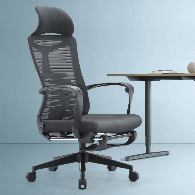 Chaise coulissante moderne, siège réglable en hauteur, chaise de bureau avec roulettes Clearhalo