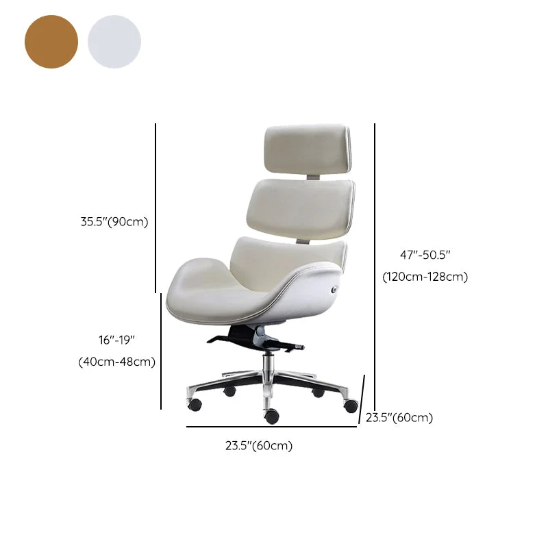 Chaise de direction contemporaine en cuir, chaise pivotante réglable en hauteur pour le bureau Clearhalo