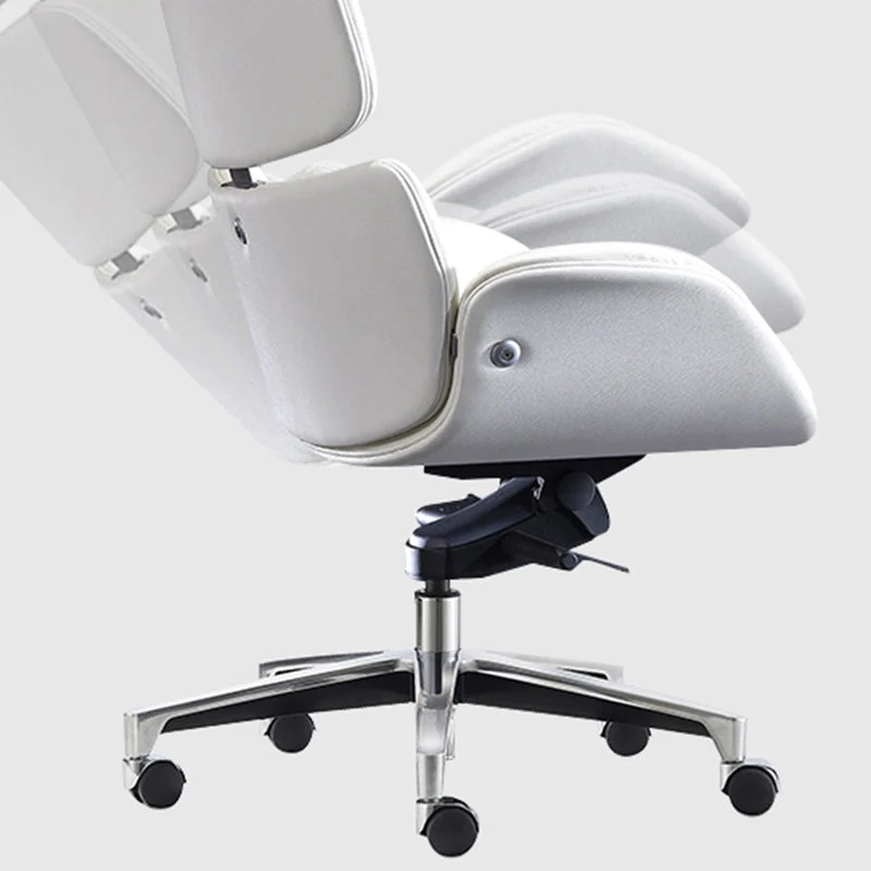 Chaise de direction contemporaine en cuir, chaise pivotante réglable en hauteur pour le bureau Clearhalo