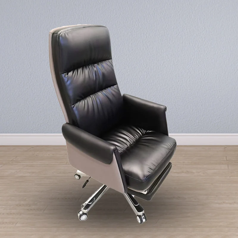 Chaise de direction contemporaine à dossier haut, chaise pivotante exécutive en simili cuir Clearhalo