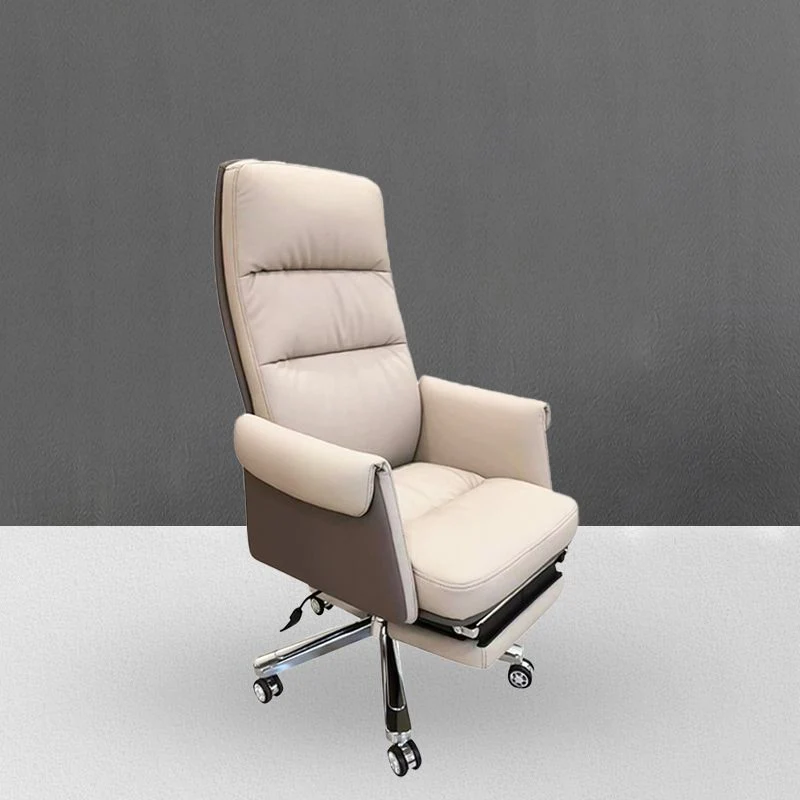Chaise de direction contemporaine à dossier haut, chaise pivotante exécutive en simili cuir Clearhalo