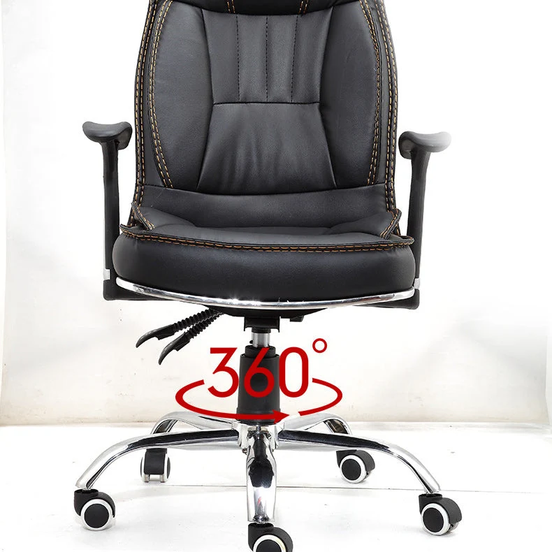 Chaise de direction contemporaine noire, chaise de direction rembourrée Clearhalo