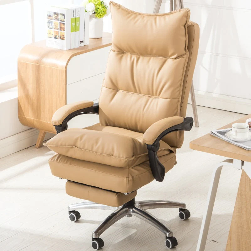 Chaise de direction contemporaine à roues pivotantes, chaise ergonomique exécutive à dossier haut Clearhalo