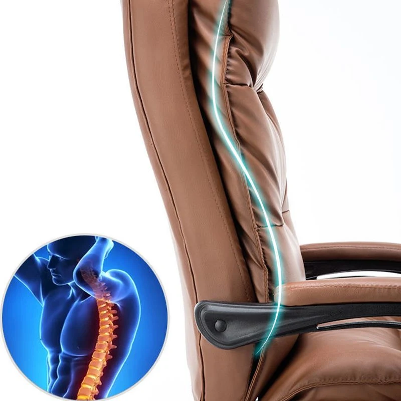 Chaise de direction contemporaine à roues pivotantes, chaise ergonomique exécutive à dossier haut Clearhalo